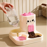Maxbell Automatic Pet Feeder Multifunction Pet Feeding Bowl for Cat Small Dogs Bunny Pink