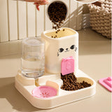 Maxbell Automatic Pet Feeder Multifunction Pet Feeding Bowl for Cat Small Dogs Bunny Pink
