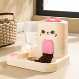 Maxbell Automatic Pet Feeder Multifunction Pet Feeding Bowl for Cat Small Dogs Bunny Pink