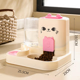 Maxbell Automatic Pet Feeder Multifunction Pet Feeding Bowl for Cat Small Dogs Bunny Pink