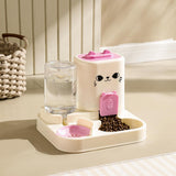 Maxbell Automatic Pet Feeder Multifunction Pet Feeding Bowl for Cat Small Dogs Bunny Pink
