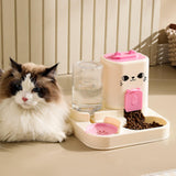 Maxbell Automatic Pet Feeder Multifunction Pet Feeding Bowl for Cat Small Dogs Bunny Pink