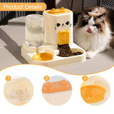 Maxbell Automatic Pet Feeder Multifunction Pet Feeding Bowl for Cat Small Dogs Bunny Yellow