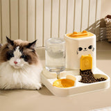 Maxbell Automatic Pet Feeder Multifunction Pet Feeding Bowl for Cat Small Dogs Bunny Yellow