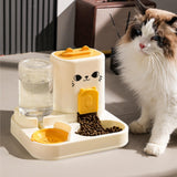 Maxbell Automatic Pet Feeder Multifunction Pet Feeding Bowl for Cat Small Dogs Bunny Yellow