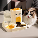 Maxbell Automatic Pet Feeder Multifunction Pet Feeding Bowl for Cat Small Dogs Bunny Yellow