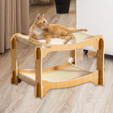 Maxbell Cat Scratcher Bed Double Layer Stable Wear Resistant Durability Sleeping Bed
