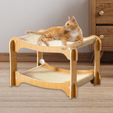 Maxbell Cat Scratcher Bed Double Layer Stable Wear Resistant Durability Sleeping Bed