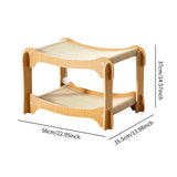 Maxbell Cat Scratcher Bed Double Layer Stable Wear Resistant Durability Sleeping Bed