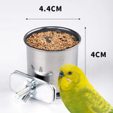 Maxbell Bird Feeding Dish Cup Sturdy Bird Cage Water Bowl for Macaw Parakeet Budgies Diameter 4.5cm