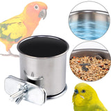 Maxbell Bird Feeding Dish Cup Sturdy Bird Cage Water Bowl for Macaw Parakeet Budgies Diameter 4.5cm