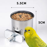 Maxbell Bird Feeding Dish Cup Sturdy Bird Cage Water Bowl for Macaw Parakeet Budgies Diameter 5.5cm