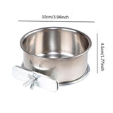 Maxbell Bird Feeding Dish Cup Bird Cage Water Bowl for Chinchilla Macaw Small Animal Diameter 10cm