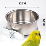 Maxbell Bird Feeding Dish Cup Bird Cage Water Bowl for Chinchilla Macaw Small Animal Diameter 12cm