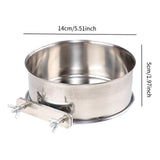 Maxbell Bird Feeding Dish Cup Bird Cage Water Bowl for Chinchilla Macaw Small Animal Diameter 14cm