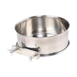 Maxbell Bird Feeding Dish Cup Bird Cage Water Bowl for Chinchilla Macaw Small Animal Diameter 14cm