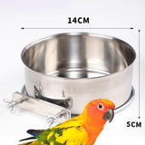 Maxbell Bird Feeding Dish Cup Bird Cage Water Bowl for Chinchilla Macaw Small Animal Diameter 14cm