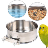 Maxbell Bird Feeding Dish Cup Bird Cage Water Bowl for Chinchilla Macaw Small Animal Diameter 14cm