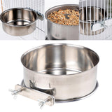 Maxbell Bird Feeding Dish Cup Bird Cage Water Bowl for Chinchilla Macaw Small Animal Diameter 14cm