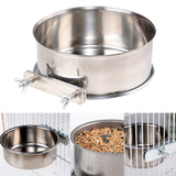 Maxbell Bird Feeding Dish Cup Bird Cage Water Bowl for Chinchilla Macaw Small Animal Diameter 14cm