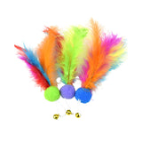 Maxbell 3x Cat Artificial Feather Toys Portable Cute Gift Replaceable Feathers