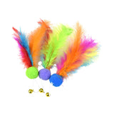 Maxbell 3x Cat Artificial Feather Toys Portable Cute Gift Replaceable Feathers