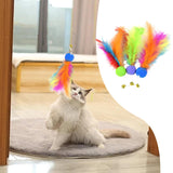 Maxbell 3x Cat Artificial Feather Toys Portable Cute Gift Replaceable Feathers