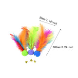 Maxbell 3x Cat Artificial Feather Toys Portable Cute Gift Replaceable Feathers