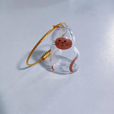 Maxbell Pet Hair Memorial Bottle Remembrance Gift Cute Pendant Cat Hair Keepsake Jar 2.5cmx4.5cm