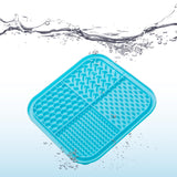 Maxbell 2Pcs Dog Slow Feeder Pad Food Dispenser Pad for Bathing Small and Large Dogs violet and blue