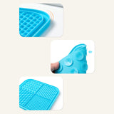 Maxbell 2Pcs Dog Slow Feeder Pad Food Dispenser Pad for Bathing Small and Large Dogs violet and blue