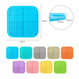 Maxbell 2Pcs Dog Slow Feeder Pad Food Dispenser Pad for Bathing Small and Large Dogs violet and blue