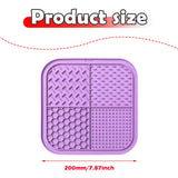 Maxbell 2Pcs Dog Slow Feeder Pad Food Dispenser Pad for Bathing Small and Large Dogs violet and blue