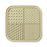 Maxbell 2Pcs Dog Slow Feeder Pad Food Dispenser Pad for Bathing Small and Large Dogs gray and Khaki