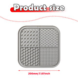 Maxbell 2Pcs Dog Slow Feeder Pad Food Dispenser Pad for Bathing Small and Large Dogs gray and Khaki