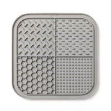 Maxbell 2Pcs Dog Slow Feeder Pad Food Dispenser Pad for Bathing Small and Large Dogs gray and Khaki