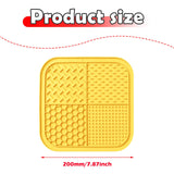 Maxbell 2Pcs Dog Slow Feeder Pad Food Dispenser Pad for Bathing Small and Large Dogs Orange and yellow