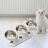 Maxbell Raised Cat Feeder Bowls Dishes Food, Treat and Water for Small Dogs and Cats
