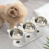 Maxbell Raised Cat Feeder Bowls Dishes Food, Treat and Water for Small Dogs and Cats