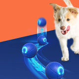 Maxbell Smart Bouncing Ball Electronic Interactive Toy for Biting Exercise Cats Dogs Blue