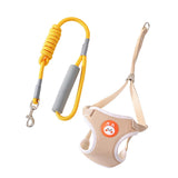 Maxbell Dog Harness with Leash Set Practical Sturdy Pet Training Adjustable Yellow