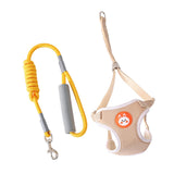 Maxbell Dog Harness with Leash Set Practical Sturdy Pet Training Adjustable Yellow