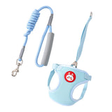 Maxbell Dog Harness with Leash Set Practical Sturdy Pet Training Adjustable Blue