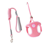 Maxbell Dog Harness with Leash Set Practical Sturdy Pet Training Adjustable Pink