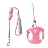 Maxbell Dog Harness with Leash Set Practical Sturdy Pet Training Adjustable Pink