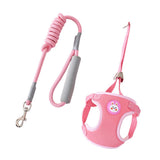 Maxbell Dog Harness with Leash Set Practical Sturdy Pet Training Adjustable Pink