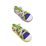 Maxbell Dog Chew Toy Exercise Playing Canvas Shoe Shape Tough Indestructible Tug Toy Purple