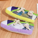 Maxbell Dog Chew Toy Exercise Playing Canvas Shoe Shape Tough Indestructible Tug Toy Purple