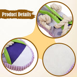 Maxbell Dog Chew Toy Exercise Playing Canvas Shoe Shape Tough Indestructible Tug Toy Purple