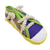 Maxbell Dog Chew Toy Exercise Playing Canvas Shoe Shape Tough Indestructible Tug Toy Yellow